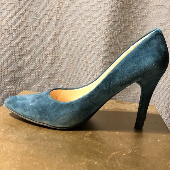 Aldo Teal Suede Heels - Picture 4 of 4